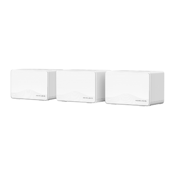 Mercusys Halo H25BE (3-Pack) BE3600 Whole Home Mesh Wi-Fi 7 System - Dual-Band Up to 3.6 Gbps, 650m² Coverage, 3× Gigabit Ports, MLO, 4096-QAM, OFDMA