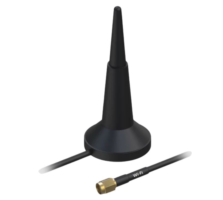 Teltonika PR1KRD30 Wi-Fi Dual-Band Magnetic SMA Antenna with 3 dBi Gain & 1.5m RG174 Cable for 2.4GHz/5GHz Networks
