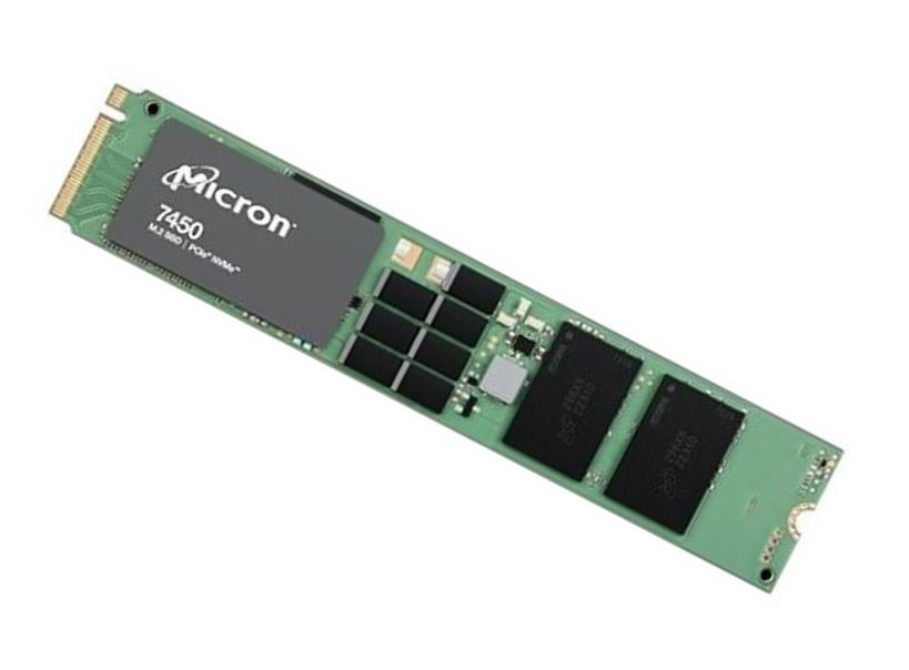Micron 7450 Pro 3.84TB PCIe Gen4 NVMe M.2 Enterprise SSD - 5000MB/s Read, 2500MB/s Write, 735K/160K IOPS, 25700TBW Endurance, 2M hrs MTBF