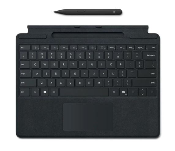Microsoft Surface Pro Signature Keyboard with Slim Pen – Mechanical Backlit Keys, Large Touchpad, Black – Compatible with Surface Pro 8/9/X/10/11