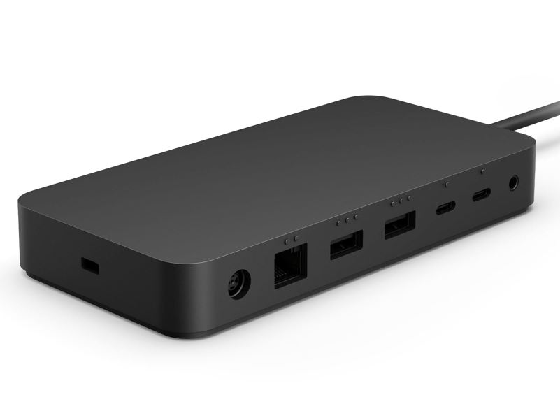 Microsoft Surface Thunderbolt 4 Dock Station with 165W Power, 40Gbps USB4/Thunderbolt 4, Dual 4K Display Support, 2.5G Ethernet & Audio Jack