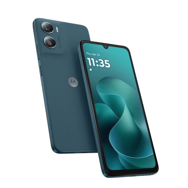 Motorola G06 4G 64GB Smartphone - 6.88" HD+ 120Hz Display, MediaTek Helio G81, 50MP Camera, 5200mAh Battery, Dual SIM, IP64 Water-Resistant, Vegan Leather Finish