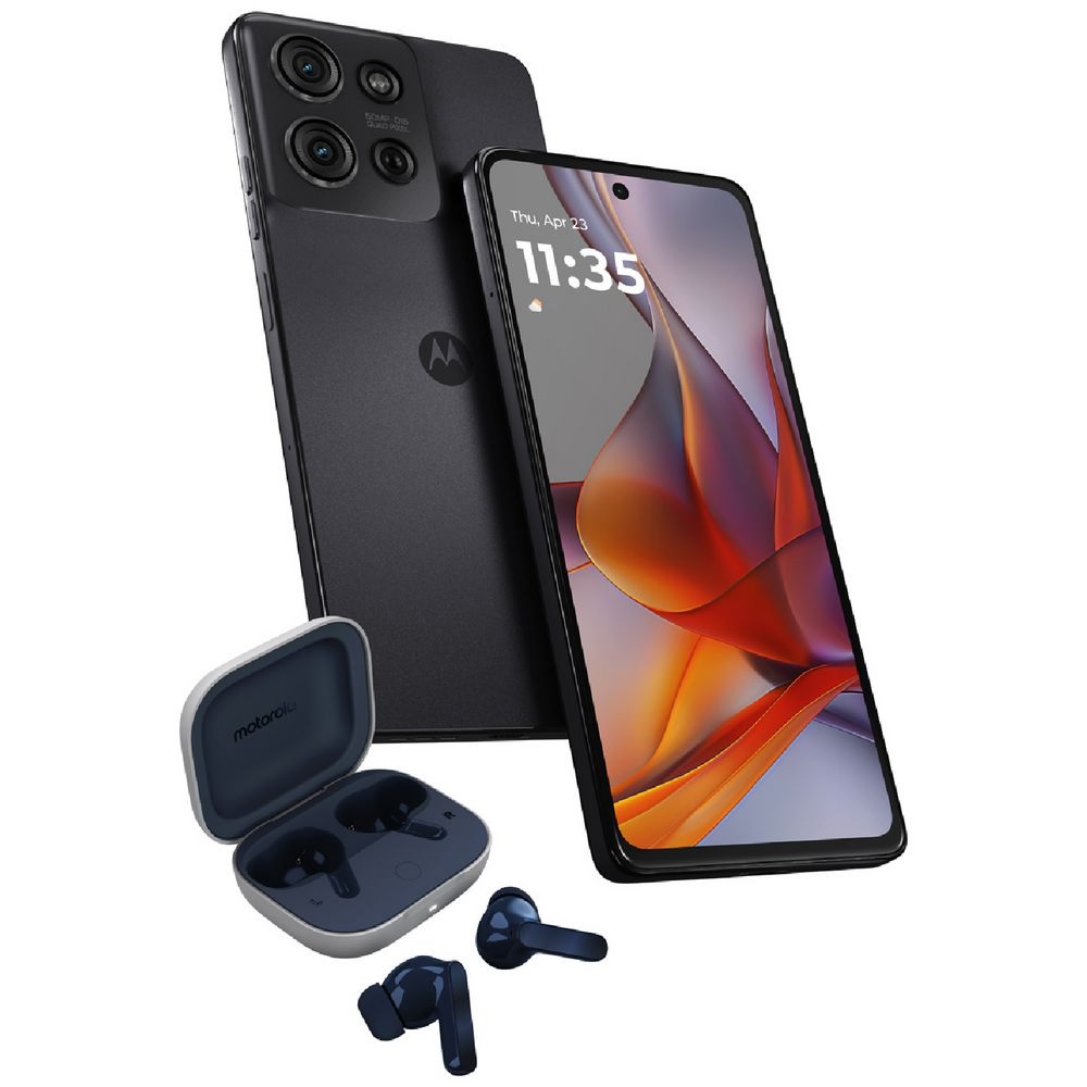 Motorola G75 5G 256GB Smartphone with Moto Buds Charcoal Grey, 6.8" Full HD+ 120Hz Display, 8GB RAM, 50MP Camera, 5000mAh Battery, IP68 Water Resistant