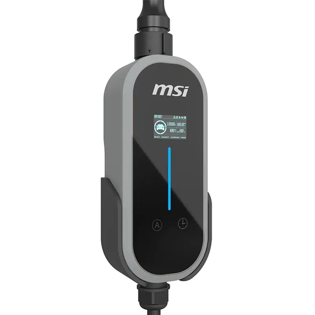 MSI EZgo Portable EV Charger 10A+15A AU Plug, Type 2, 2.3kW & 3.4kW, Bluetooth, IP66 Waterproof