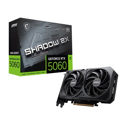 MSI GeForce RTX 5060 8GB GDDR7 Dual Fan Gaming Graphics Card PCIe Gen 5 x16 Boost 2527 MHz