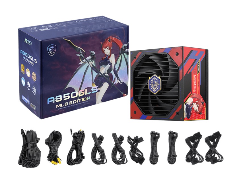 MSI MAG A850GLS MLG EDITION 850W 80 PLUS Gold Fully Modular Silent Power Supply with PCIe 5.1 Native Connector and Low Noise Design