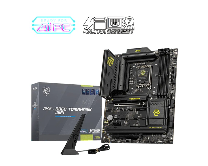 MSI MAG B860 TOMAHAWK WIFI ATX Motherboard LGA 1851 Intel B860 DDR5 256GB Wi-Fi 7 Thunderbolt 4