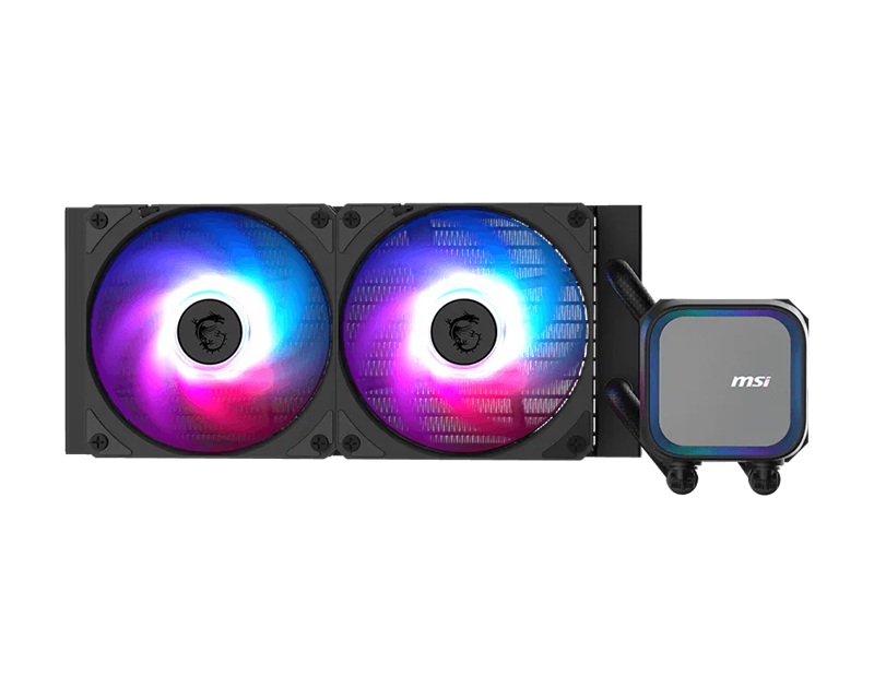 MSI MAG CORELIQUID A13 240mm AIO Liquid CPU Cooler with Dual 120mm ARGB PWM Fans, AM5/AM4 & LGA1700/LGA1851 Support, Copper Cold Plate, 3-Year Warranty