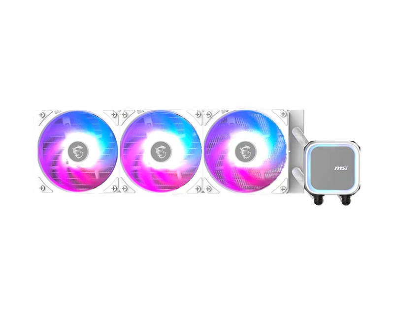 MSI MAG CORELIQUID A13 360 White – 360mm AIO Liquid CPU Cooler with ARGB, PWM Fans, Compatible with AM5/AM4 & LGA1700/1851, 3-Year Warranty