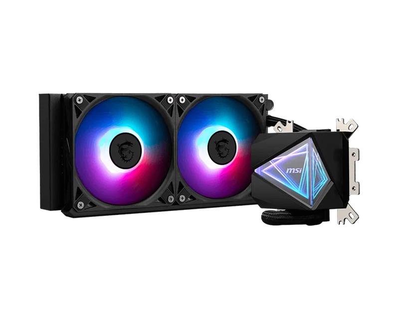 MSI MAG CORELIQUID I240 240mm ARGB Gen2 Liquid CPU Cooler Compatible with Intel LGA115x/1200/1700 & AMD AM4/AM5 Sockets