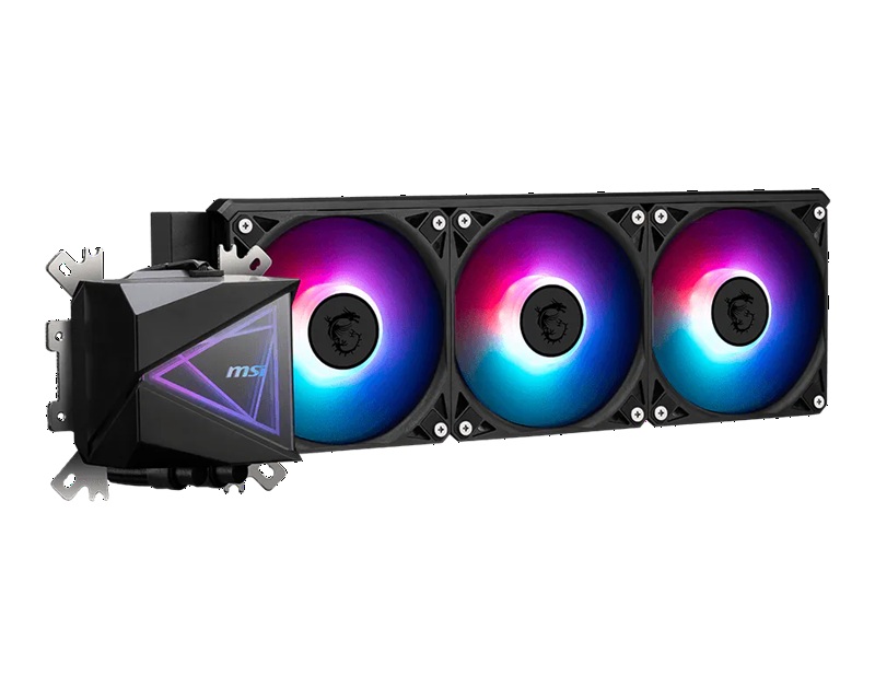 MSI MAG CORELIQUID I360 360mm AIO Liquid CPU Cooler with ARGB Fans and Infinite Mirror Pump Cap – Compatible with Intel LGA 1150 to 1700, AMD AM4/AM5 Sockets