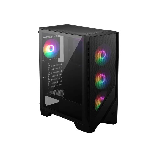 MSI MAG FORGE 120A AIRFLOW Mid Tower PC Case with Tempered Glass, Auto-RGB Fans, USB 3.2, Supports ATX/Micro-ATX/Mini-ITX