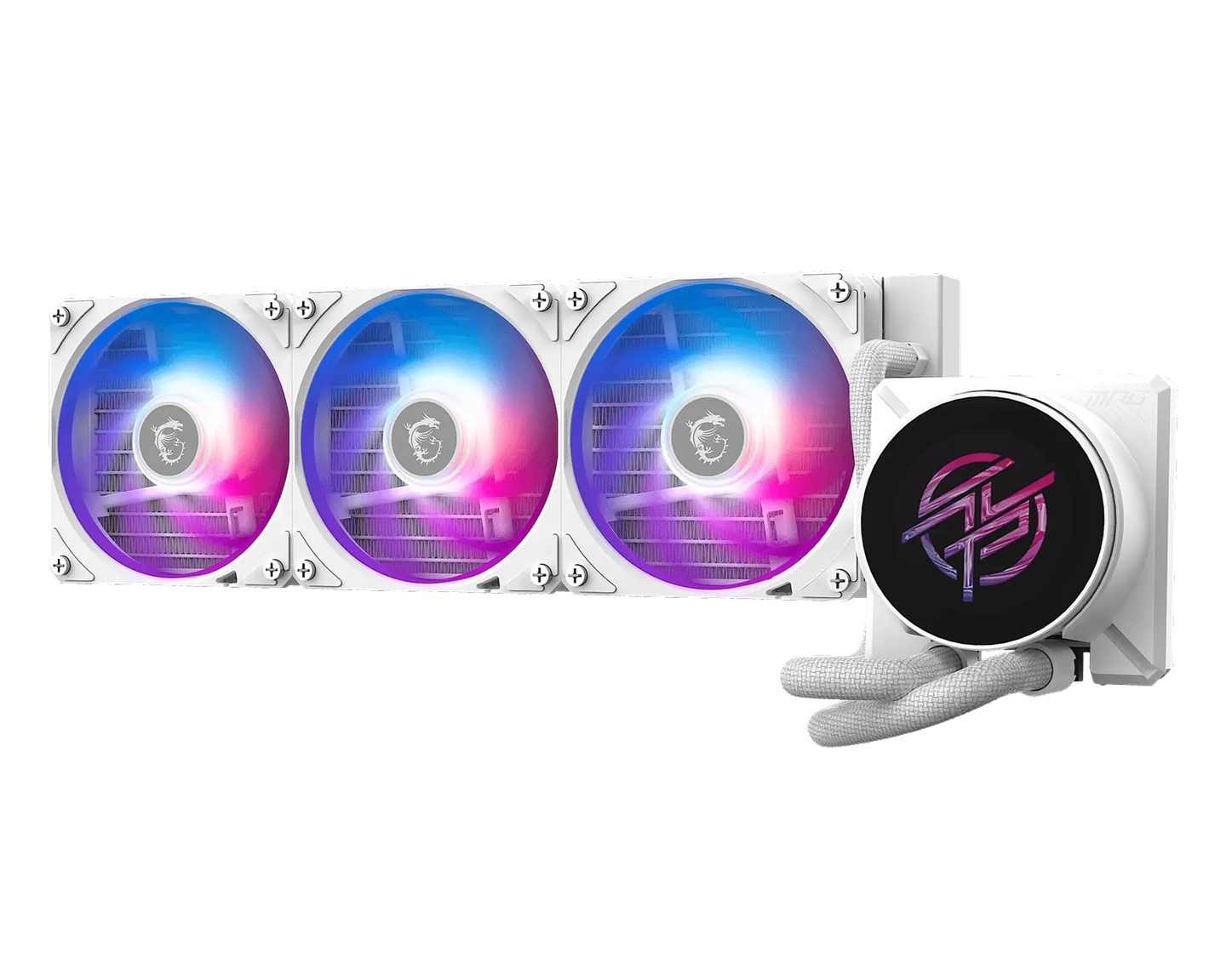 MSI MPG CORELIQUID P22 360 White 360mm AIO Liquid CPU Cooler with 2.1" IPS Display & ARGB Fans, LGA1700/1851 & AM4/AM5 Compatible