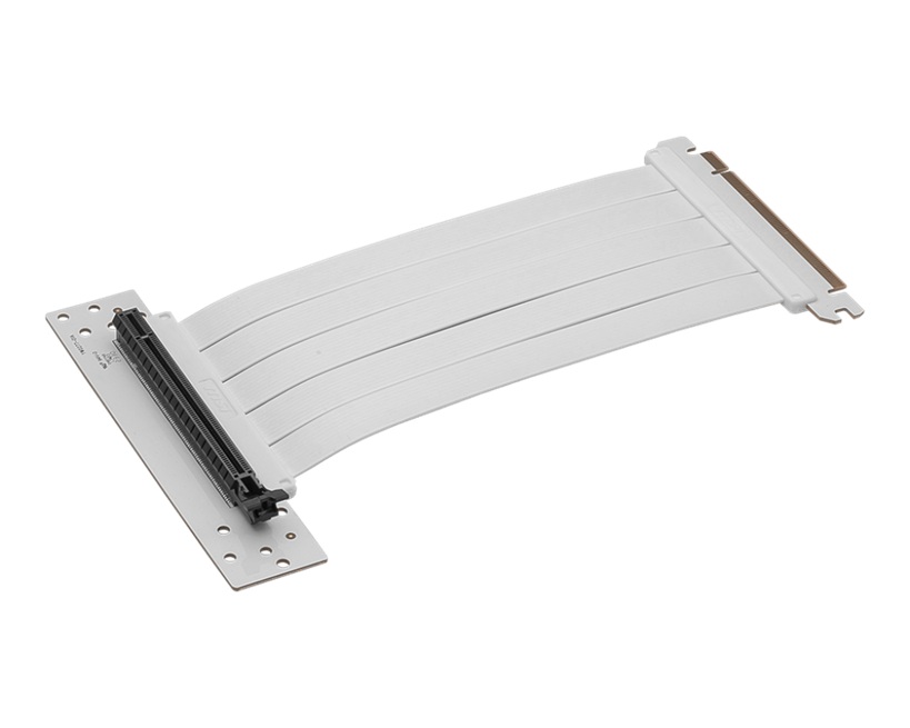 MSI MPG PCI-E 4.0 x16 Riser Cable 180mm White - Flexible, Shielded, Gold-Plated Connectors for Vertical GPU Mounting