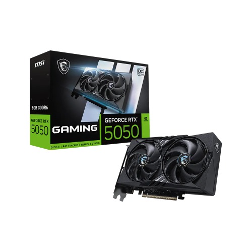 MSI NVIDIA GeForce RTX 5050 8GB GDDR6 GAMING OC Graphics Card with Boost Clock 2632 MHz, PCIe Gen 5, Twin Frozr 10 Cooling & HDMI 2.1b