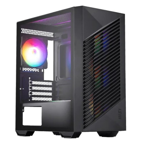 MSI PRO FORGE M050A Mini-Tower PC Case | mATX & Mini-ITX Support, 4 Auto RGB Fans, Tempered Glass Side Panel, Up to 300mm GPU, 160mm CPU Cooler