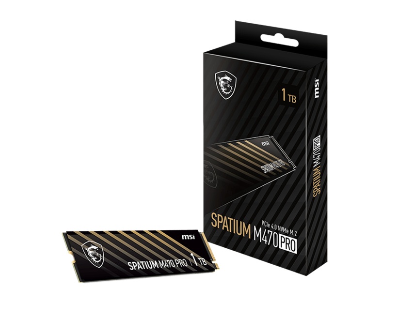 MSI SPATIUM M470 PRO 1TB PCIe 4.0 NVMe M.2 SSD - Ultra-fast 6000MB/s Read & 5000MB/s Write, 640 TBW Endurance, 5-Year Warranty