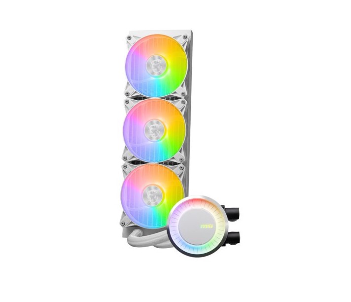 MSI MAG CORELIQUID E360 WHITE 360mm ARGB Liquid CPU Cooler for Intel LGA 1150-1700 & AMD AM4-AM5, TR4, sTRX4 Sockets
