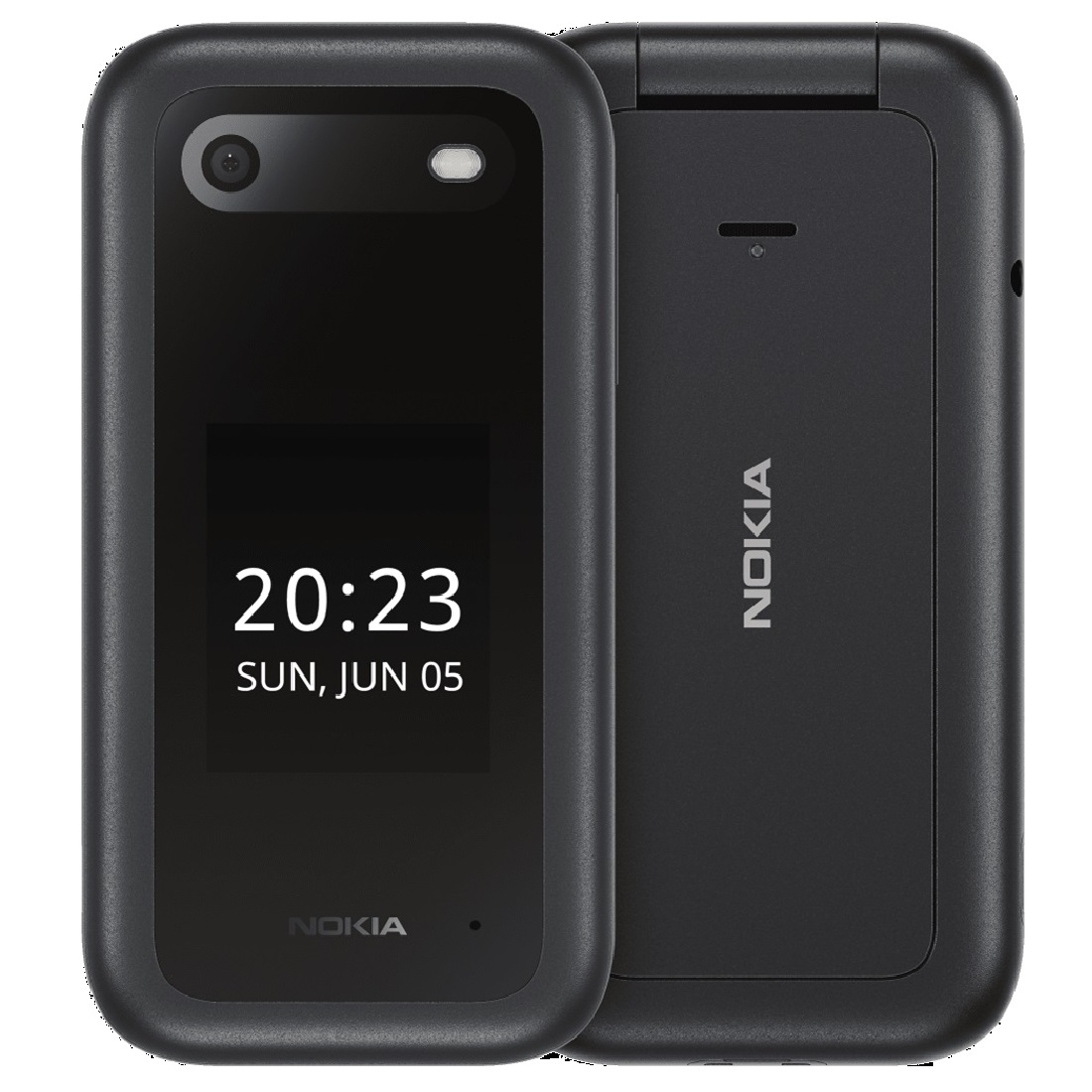 Nokia 2660 Flip 4G – 2.8" QVGA Flip Phone, 128MB Storage, 48MB RAM, 1450mAh Removable Battery, Dual SIM (Black) – AU Stock
