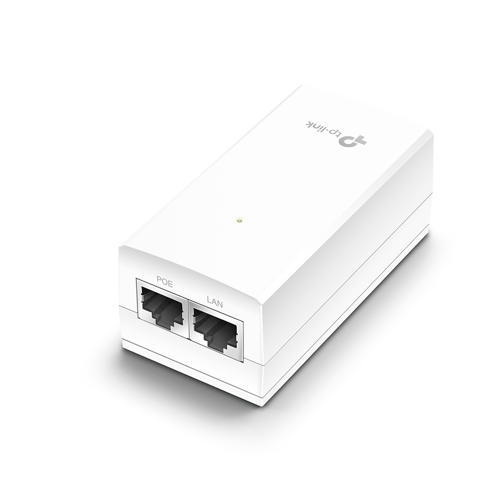 TP-Link POE2412G Omada 24V Passive PoE Injector Adapter - Gigabit 1x PoE & 1x Non-PoE Ports with 24V Power Over Ethernet Support