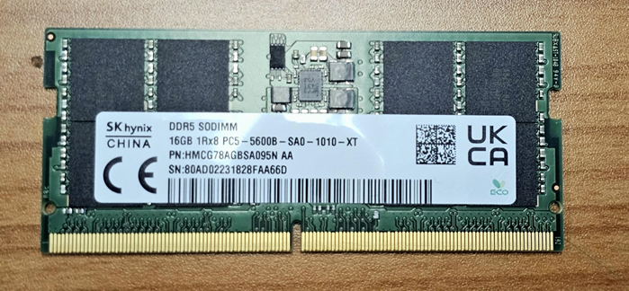 OEM 16GB DDR5-5600MHz CL46 1.1V SO-DIMM Laptop Memory RAM Module - Single 16GB DDR5 SODIMM for Notebooks