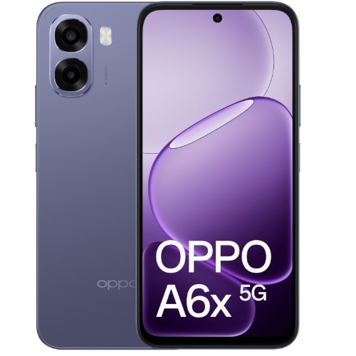 OPPO A6x 5G 128GB Black Purple - 6.75" HD+ 120Hz, 4GB RAM, 50MP Camera, 6100mAh Battery