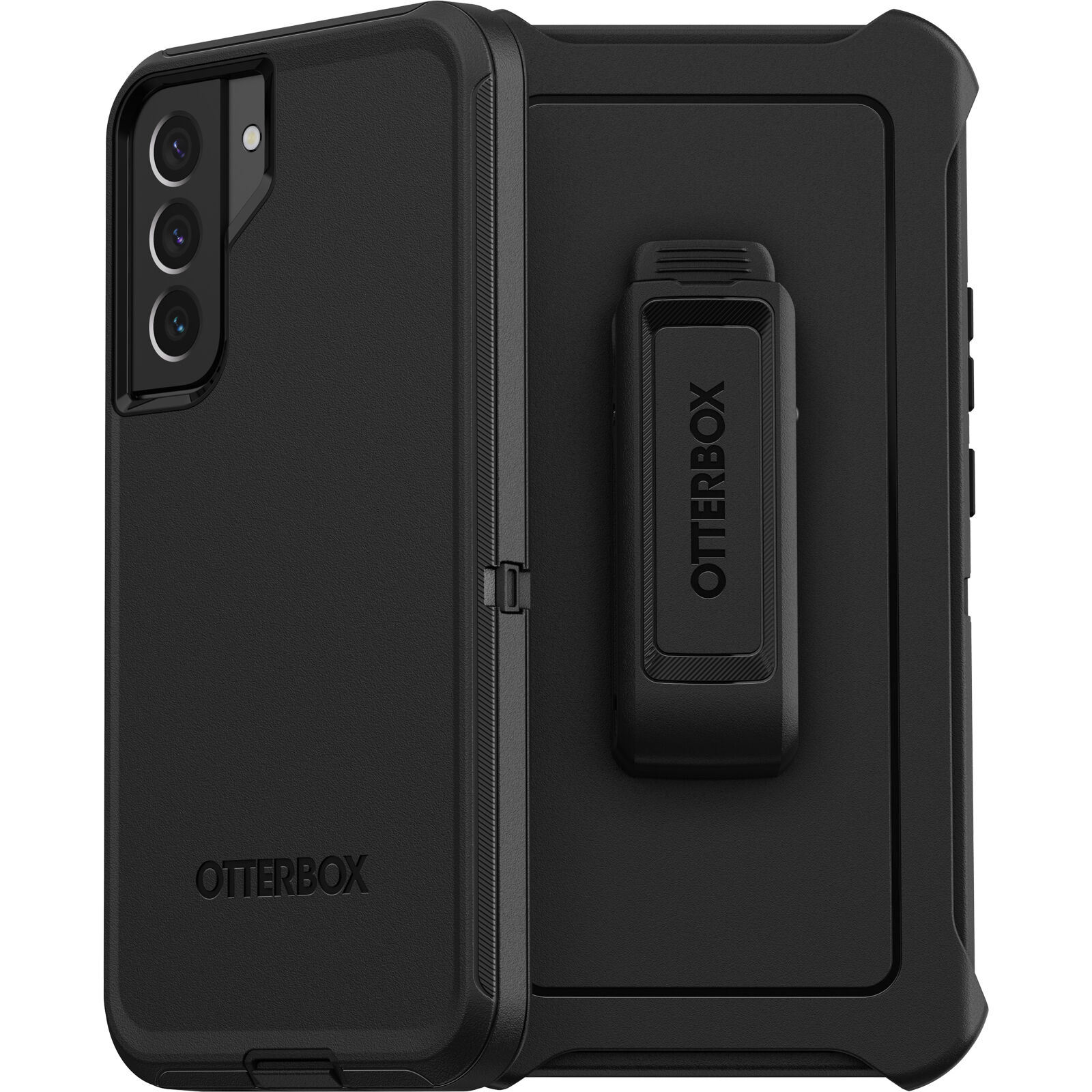 OtterBox Defender Case for Samsung Galaxy S22+ 5G (6.6") - Military Grade DROP+ Protection, Multi-Layer, Holster Included, Black
