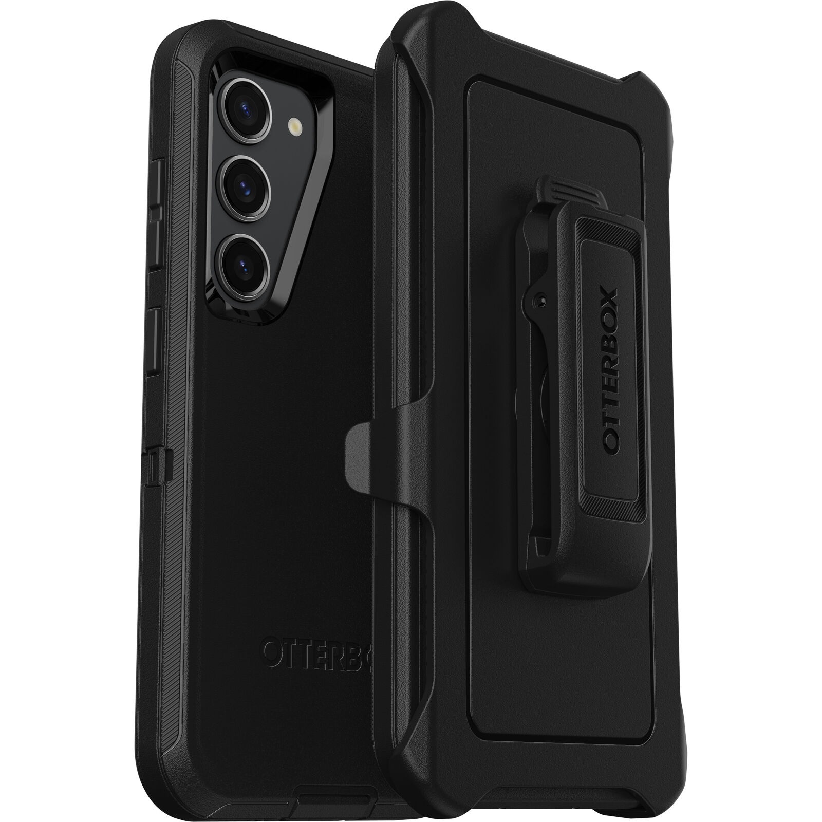 OtterBox Defender Case for Samsung Galaxy S23 5G (6.1") - Rugged Multi-Layer Protection, DROP+ 4X Military Standard, Holster Included, Wireless Charging Compatible, Black