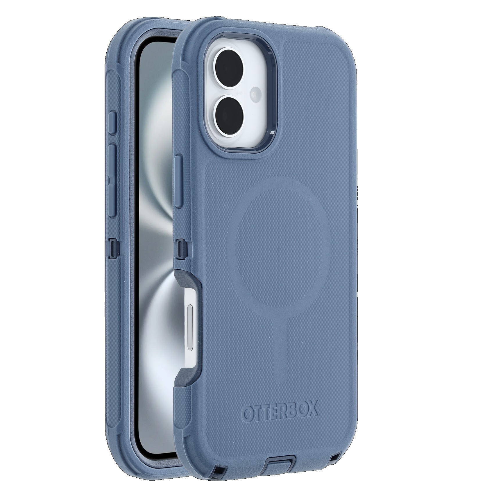 OtterBox Defender MagSafe Case for Apple iPhone 16 (6.1") - Baby Blue Jeans, 7X Military Standard Drop Protection, Tri-Layer Design, Port Covers & 7-Year Warranty