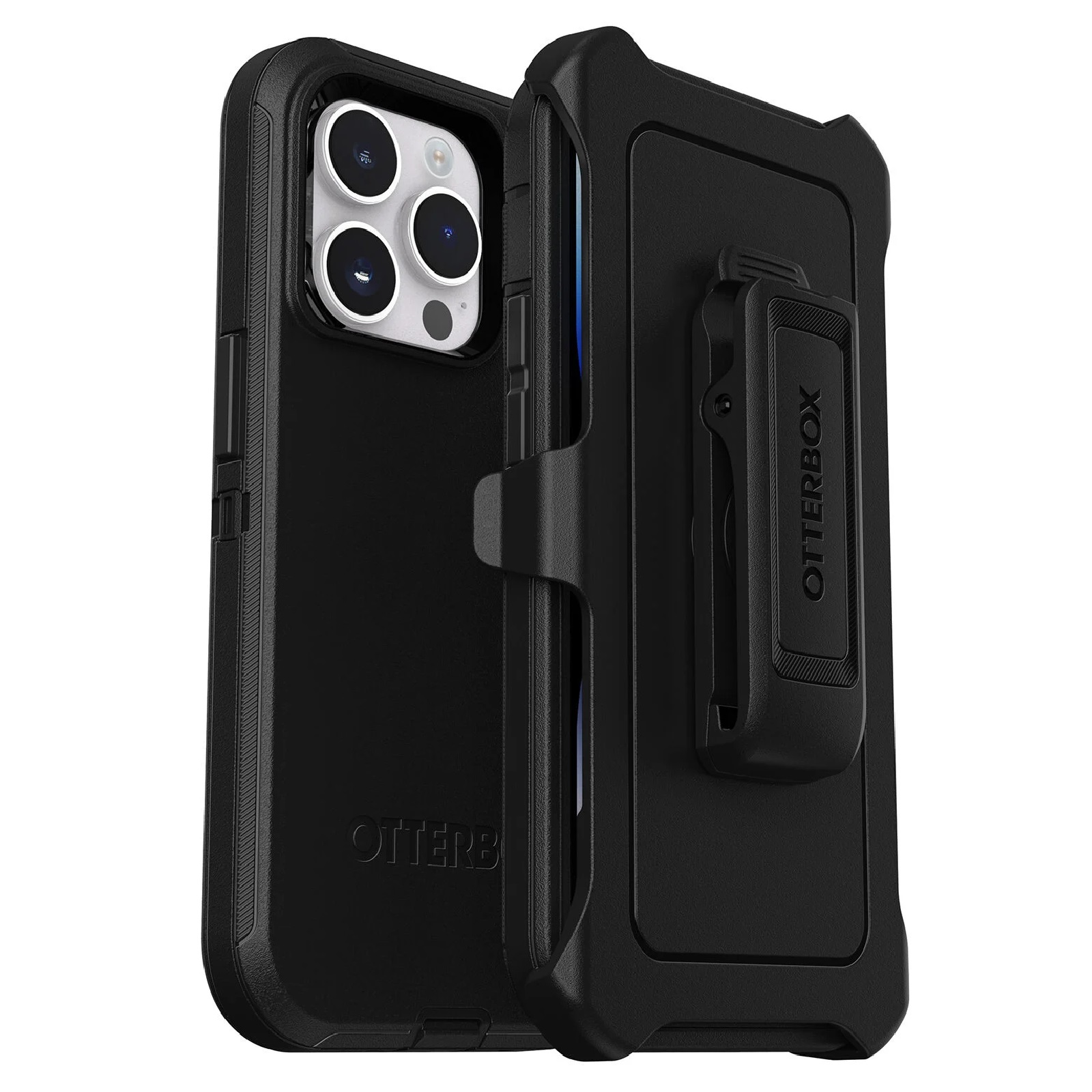 OtterBox Defender Series Rugged Multi-Layer iPhone 14 Pro Case with Holster, DROP+ 4X Military Standard Protection, Wireless & MagSafe Compatible, Black