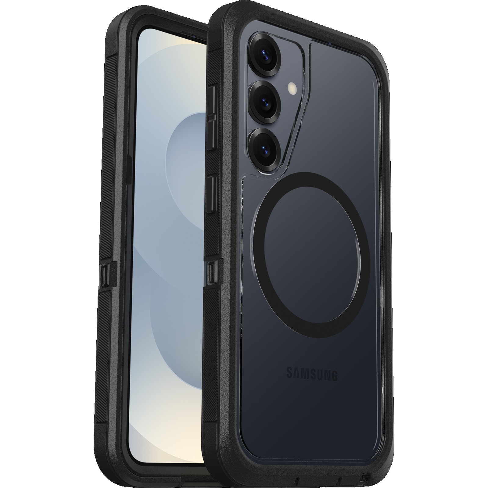 OtterBox Defender XT Clear Magnets Case for Samsung Galaxy S25 5G (6.2") – Military Grade DROP+ Protection, Qi2 Wireless Fast Charging, 7-Year Warranty