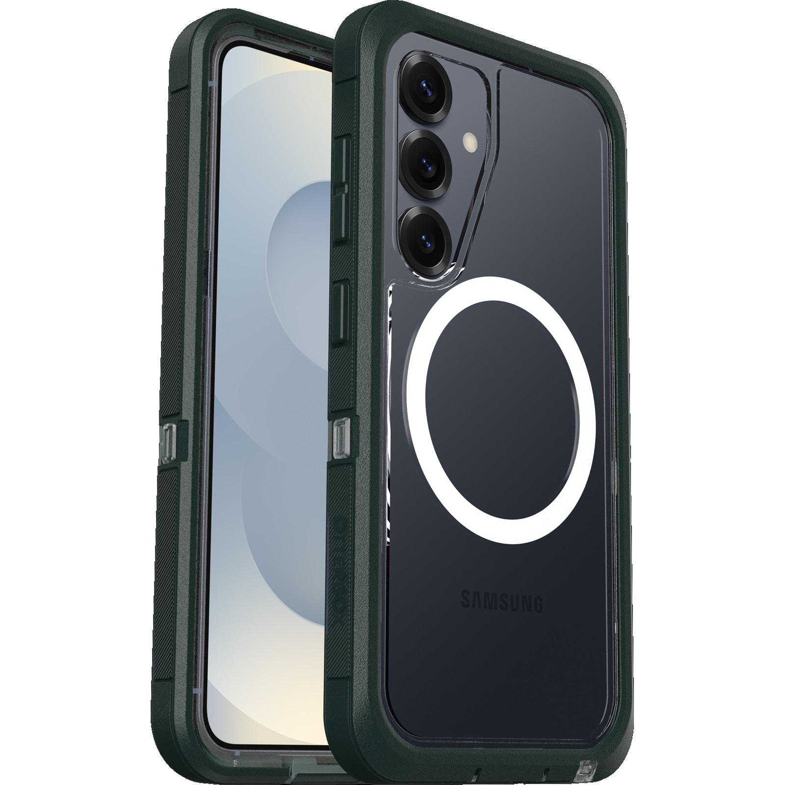 OtterBox Defender XT Clear Magnets Case for Samsung Galaxy S25 5G (6.2") Sagebrush Green – DROP+ Military Grade Protection, 7-Year Warranty