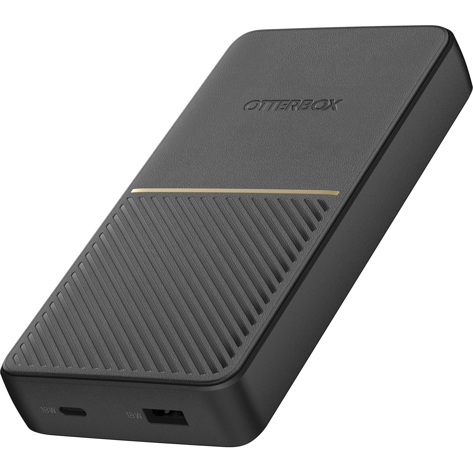 OtterBox Fast Charge Power Bank 20,000mAh Dual Port USB-C & USB-A 18W Portable Charger Black