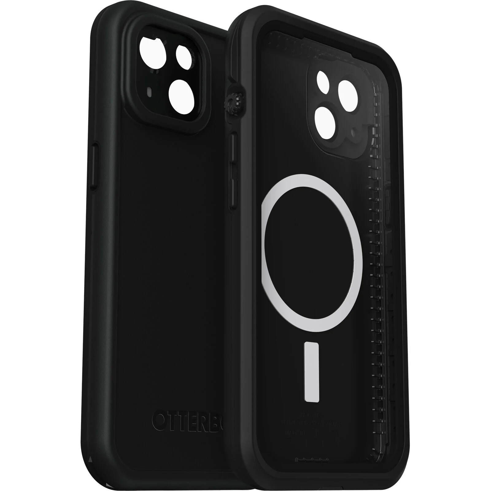 OtterBox FRE MagSafe iPhone 14 Case Black – DROP+ Military Grade, Waterproof IP68 2M, Built-In Screen Protector, 7 Year Warranty