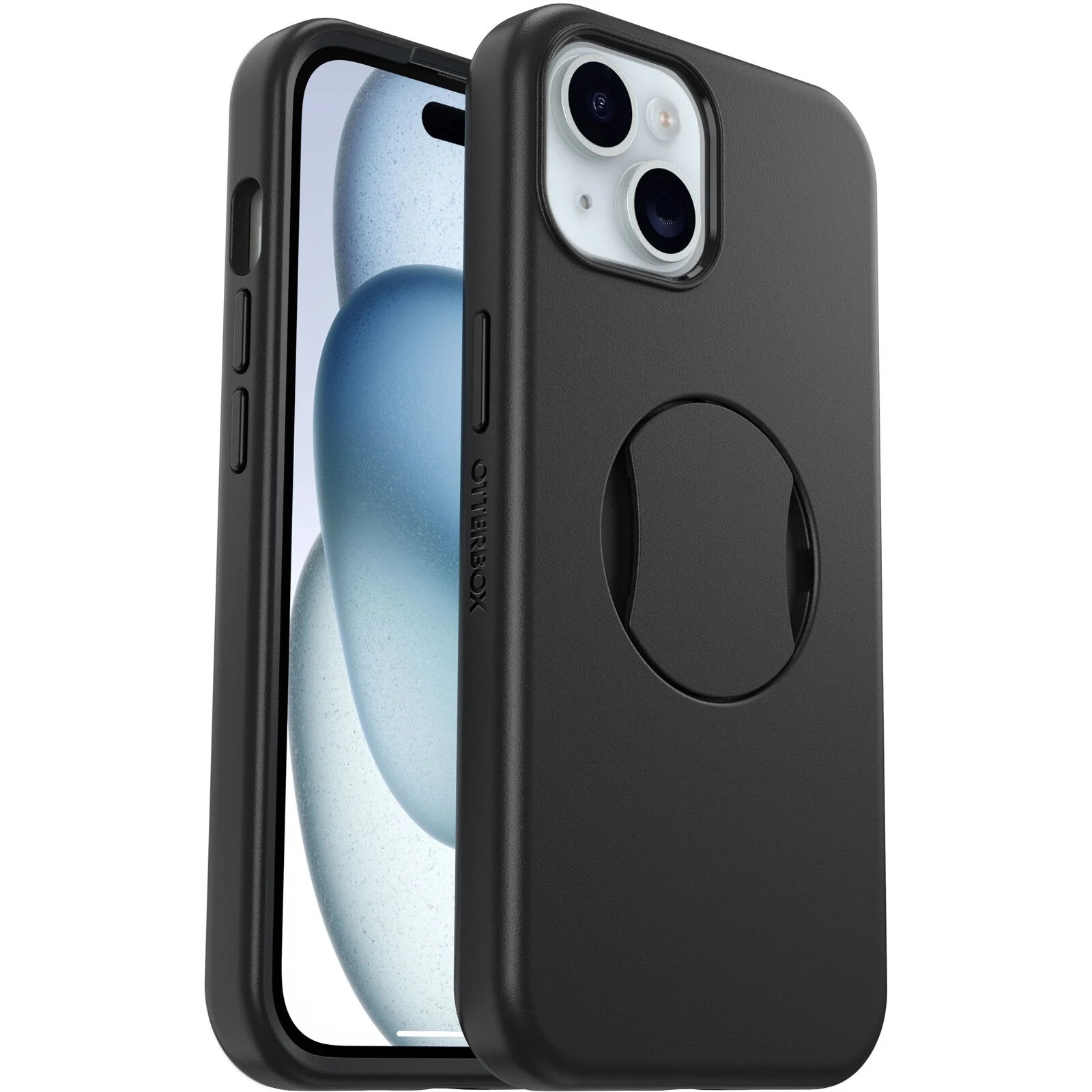 OtterBox OtterGrip Symmetry MagSafe Case for iPhone 16, 15, 14, 13 (6.1\") - Black, Slim, Drop+ Protection
