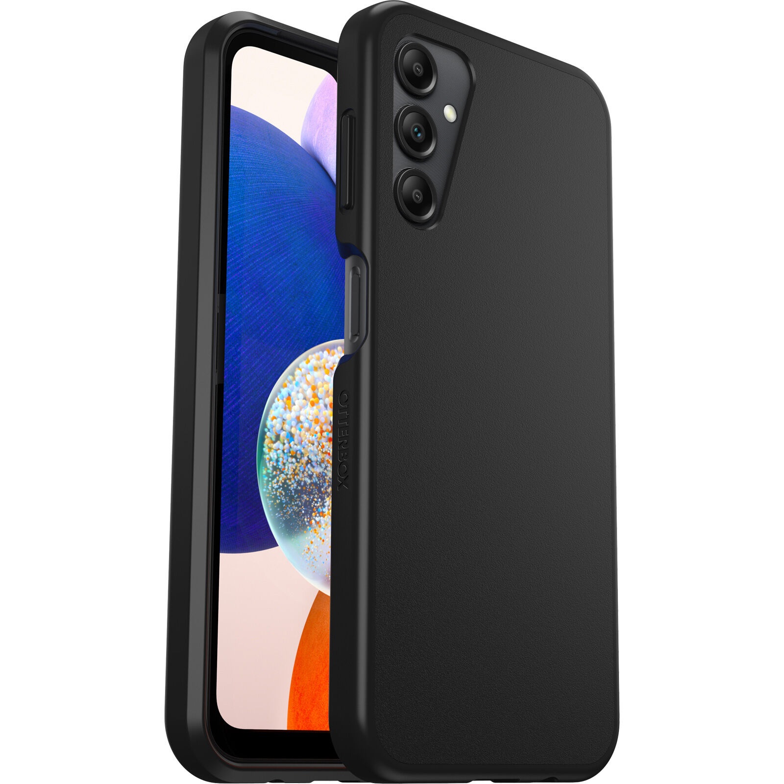 OtterBox React Case for Samsung Galaxy A14 5G (6.6") - Black, Antimicrobial, Drop+ Military Grade Protection, Raised Edges, Hard Case, 7-Year Warranty