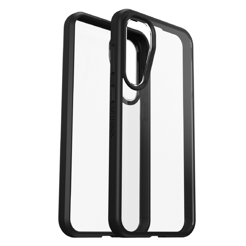 OtterBox React Case for Samsung Galaxy S23 FE (6.4") - Black Crystal, Drop+ Military Standard Protection, Antimicrobial, 7 Years Warranty