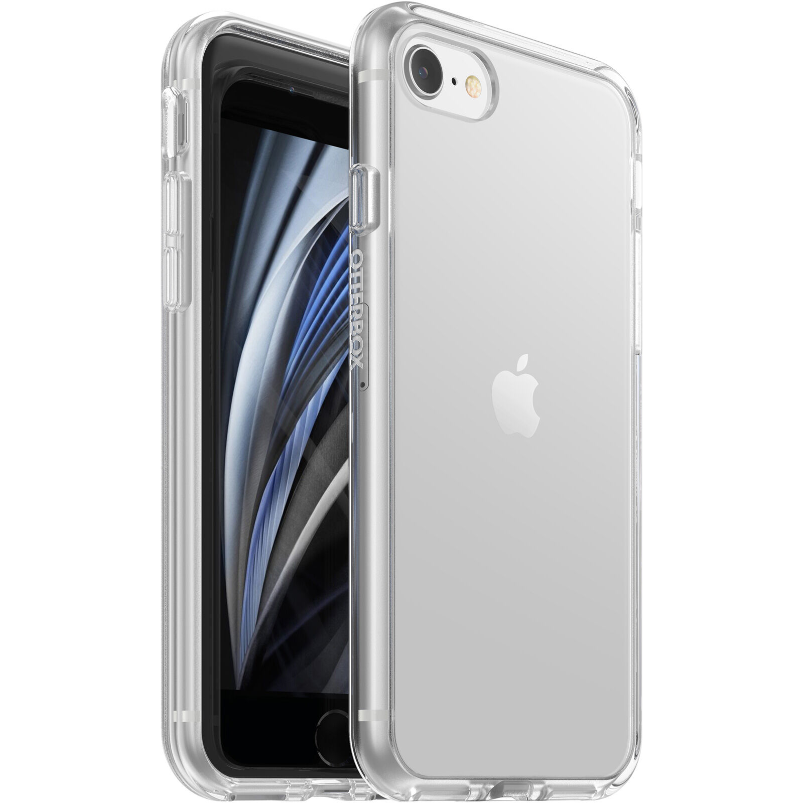 OtterBox React Clear Case for Apple iPhone SE (3rd & 2nd Gen), iPhone 8 & 7 – Ultra-Slim, DROP+ Military Grade Protection, Antimicrobial, Raised Edges