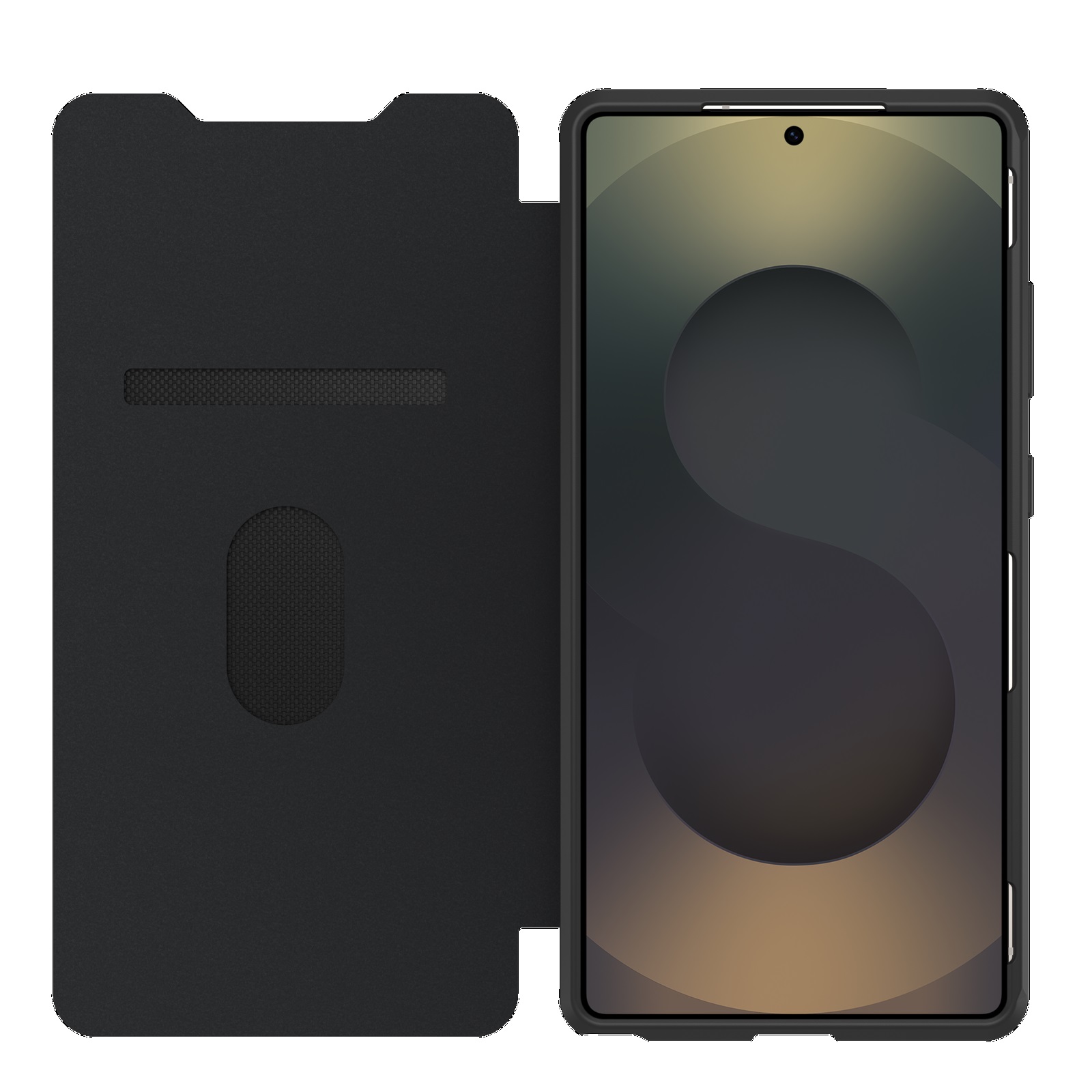 OtterBox React Folio Case for Samsung Galaxy S25 Ultra 5G (6.9") - Black Crystal, Military Drop+ Protection, Wireless Charging Compatible