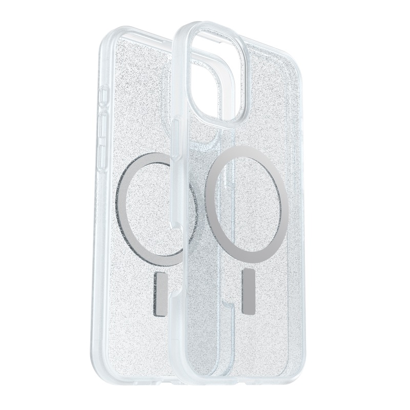 OtterBox React MagSafe Case for iPhone 16 Plus (6.7") - Stardust Clear Glitter, Military Drop Protection