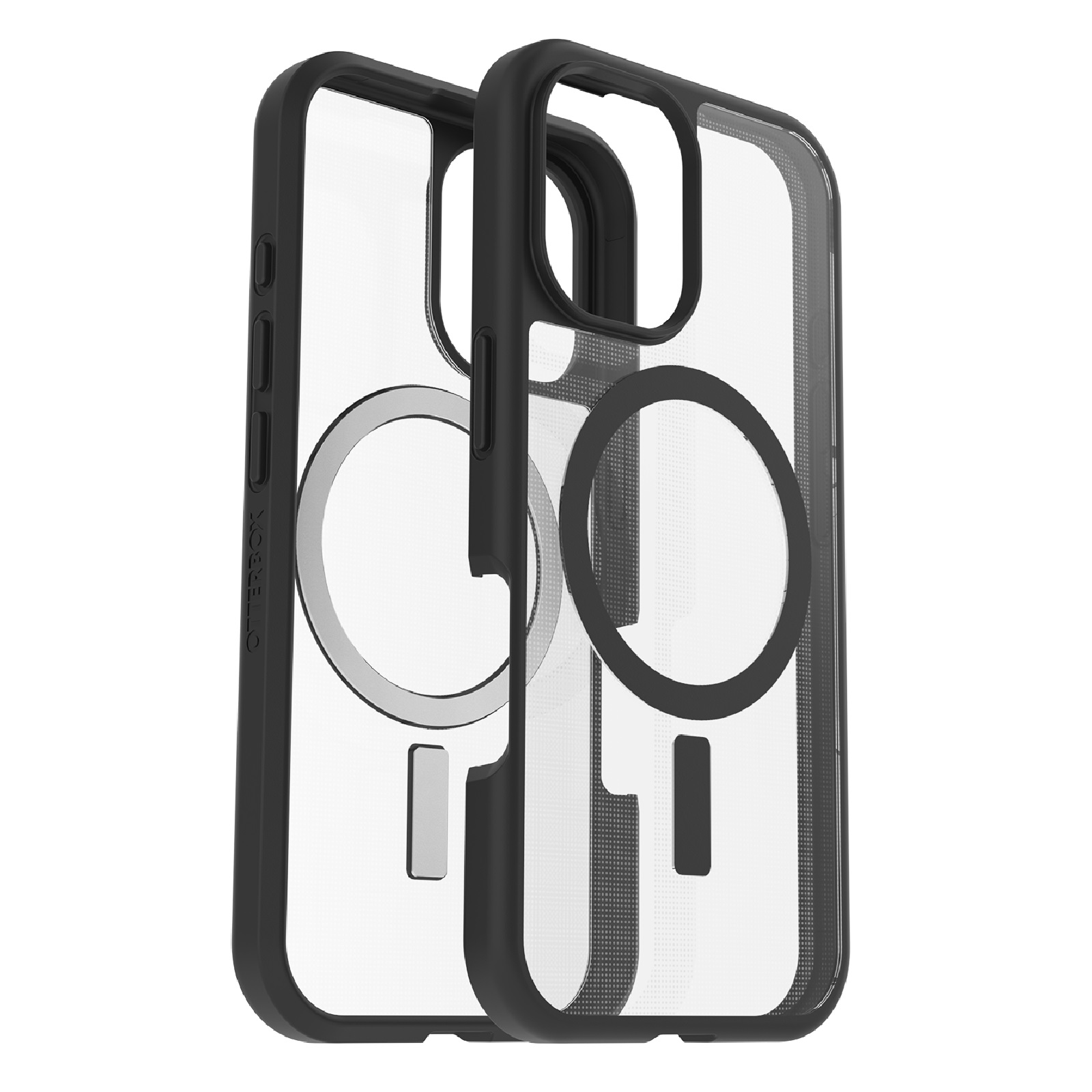 OtterBox React MagSafe iPhone 16 Pro Max Case Clear/Black - Ultra-Thin Drop+ Military Standard Protection with Soft Grip & Wireless Charging