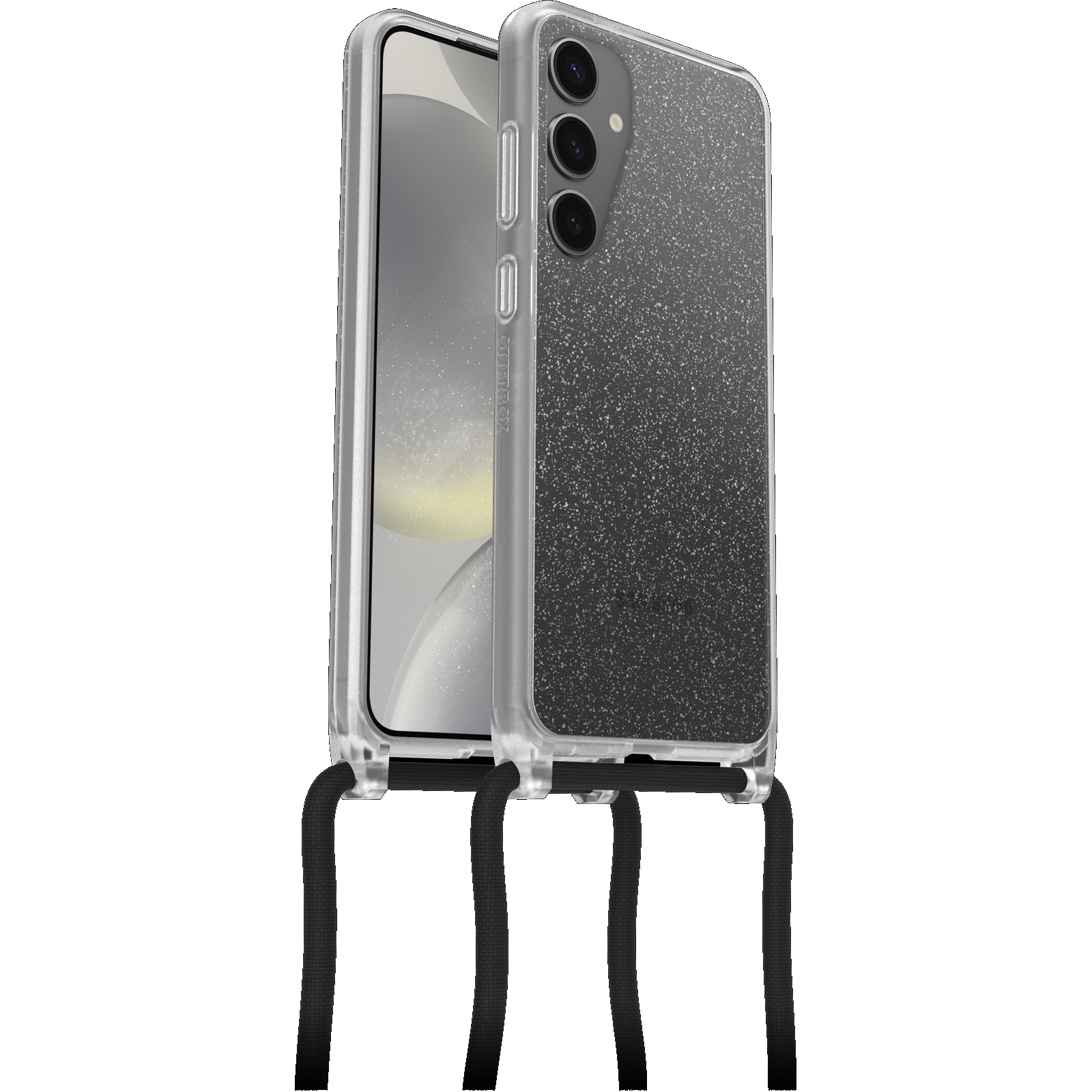 OtterBox React Necklace Case for Samsung Galaxy S24+ 5G (6.7") Stardust Clear Glitter - Ultra-Thin, Military Standard DROP+, Recycled Plastic, 7 Years Warranty