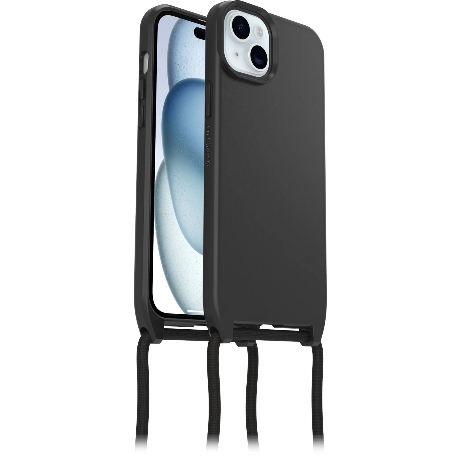 OtterBox React Necklace MagSafe Case for Apple iPhone 15 Plus / iPhone 14 Plus (6.7") - Ultra-Thin Drop Protection with Adjustable Necklace, Black