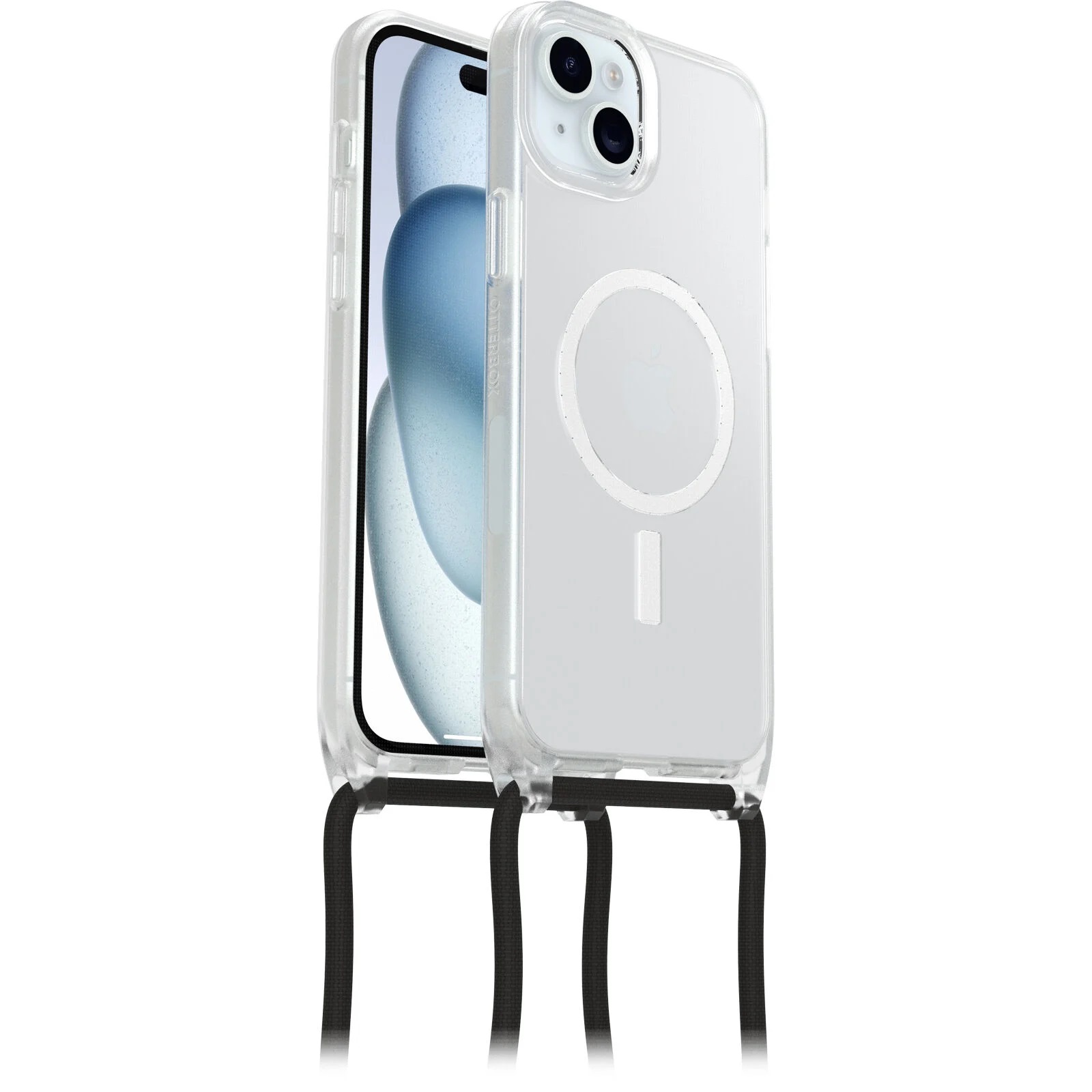 OtterBox React Necklace MagSafe Clear Case for Apple iPhone 15 Plus & 14 Plus (6.7") - DROP+ Military Standard, 7 Years Warranty