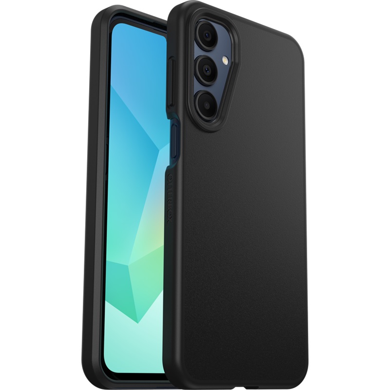 OtterBox React Series Ultra-Thin Protective Case for Samsung Galaxy A17 5G, A16 & A16 5G (6.7") - Black, DROP+ Military Standard, Wireless Charging Compatible, Recycled Material
