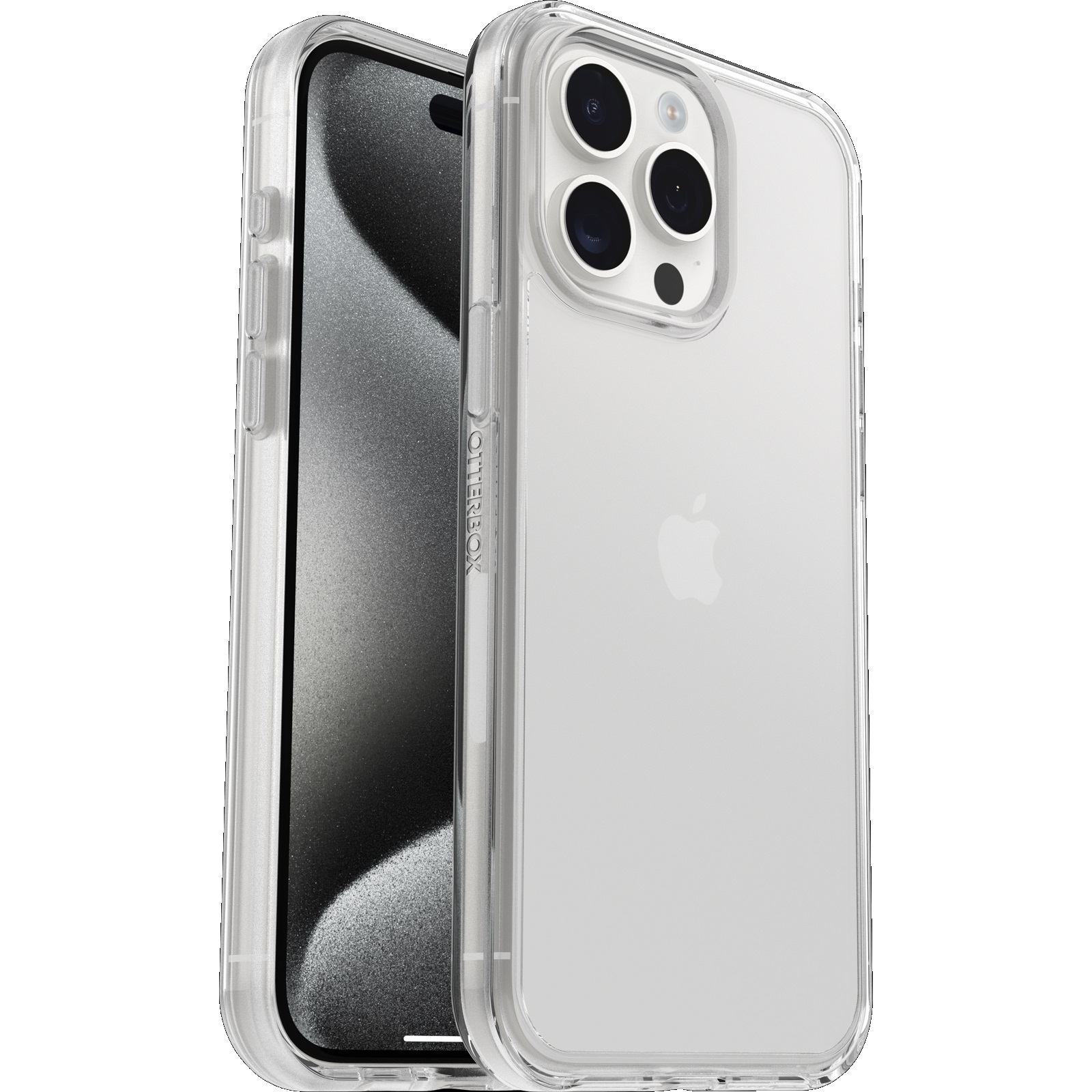 OtterBox Symmetry Clear Case for iPhone 15 Pro Max (6.7") – DROP+ Military-Grade Protection, Ultra-Sleek Transparent Design, Raised Edges, Recycled Plastic