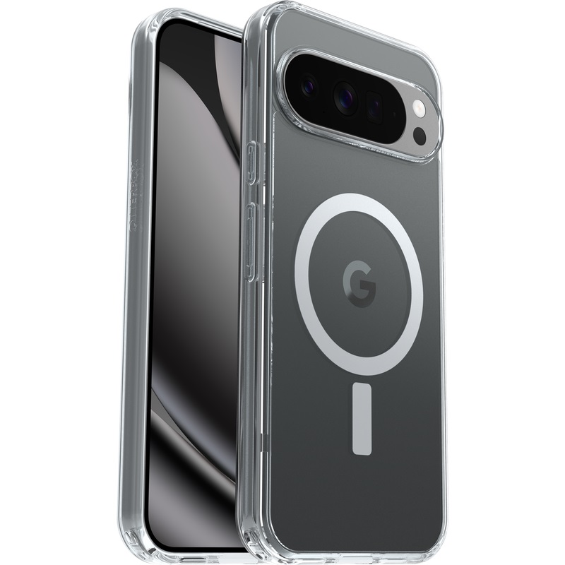 OtterBox Symmetry Clear Magnets Case for Google Pixel 10 & 10 Pro - Ultra Slim, Military Drop Tested, 15W Wireless Charge Compatible