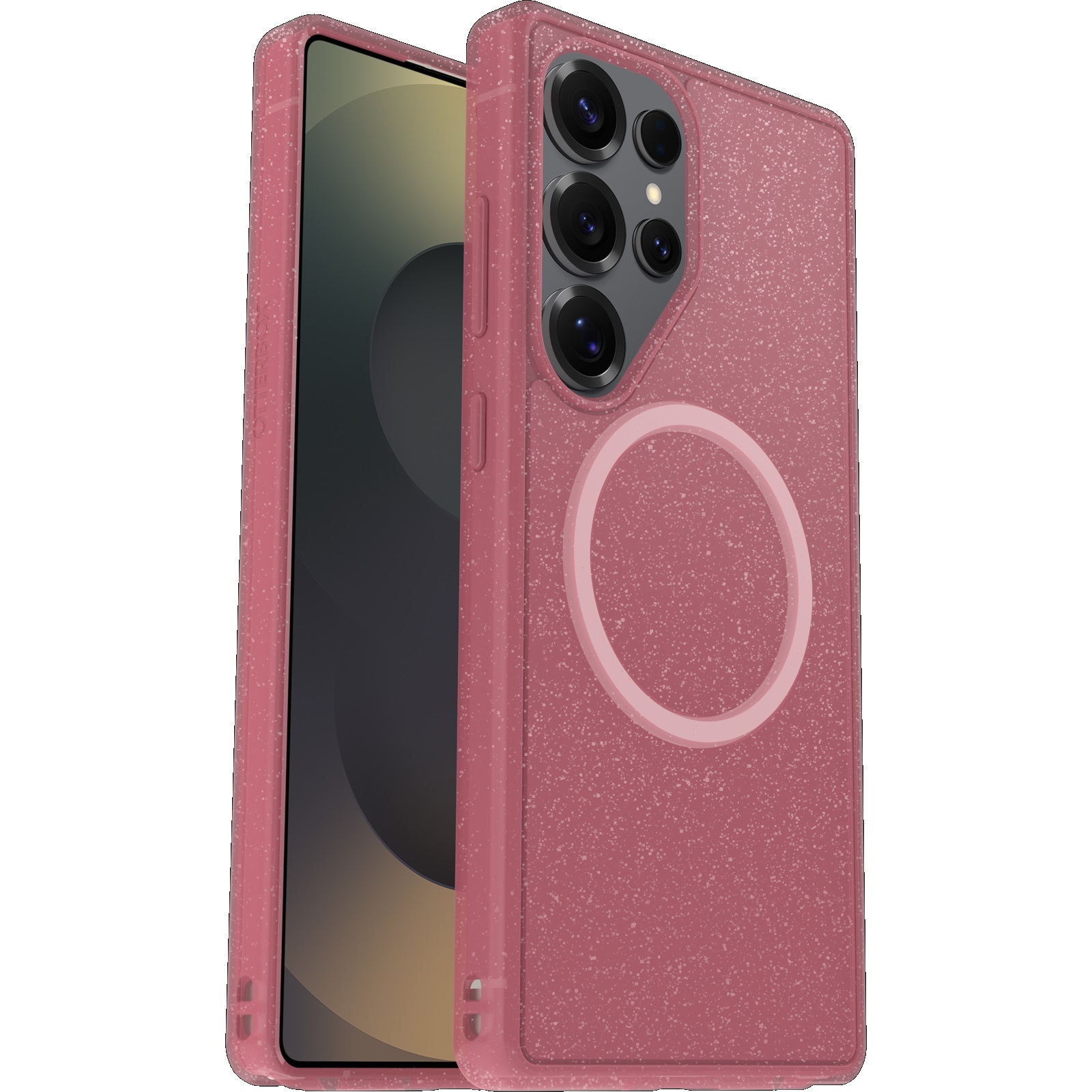 OtterBox Symmetry Clear Magnets Case for Samsung Galaxy S25 Ultra 5G 6.9" – Foxberry Pink, DROP+ Military Grade Protection, Qi2 Wireless Charging Support