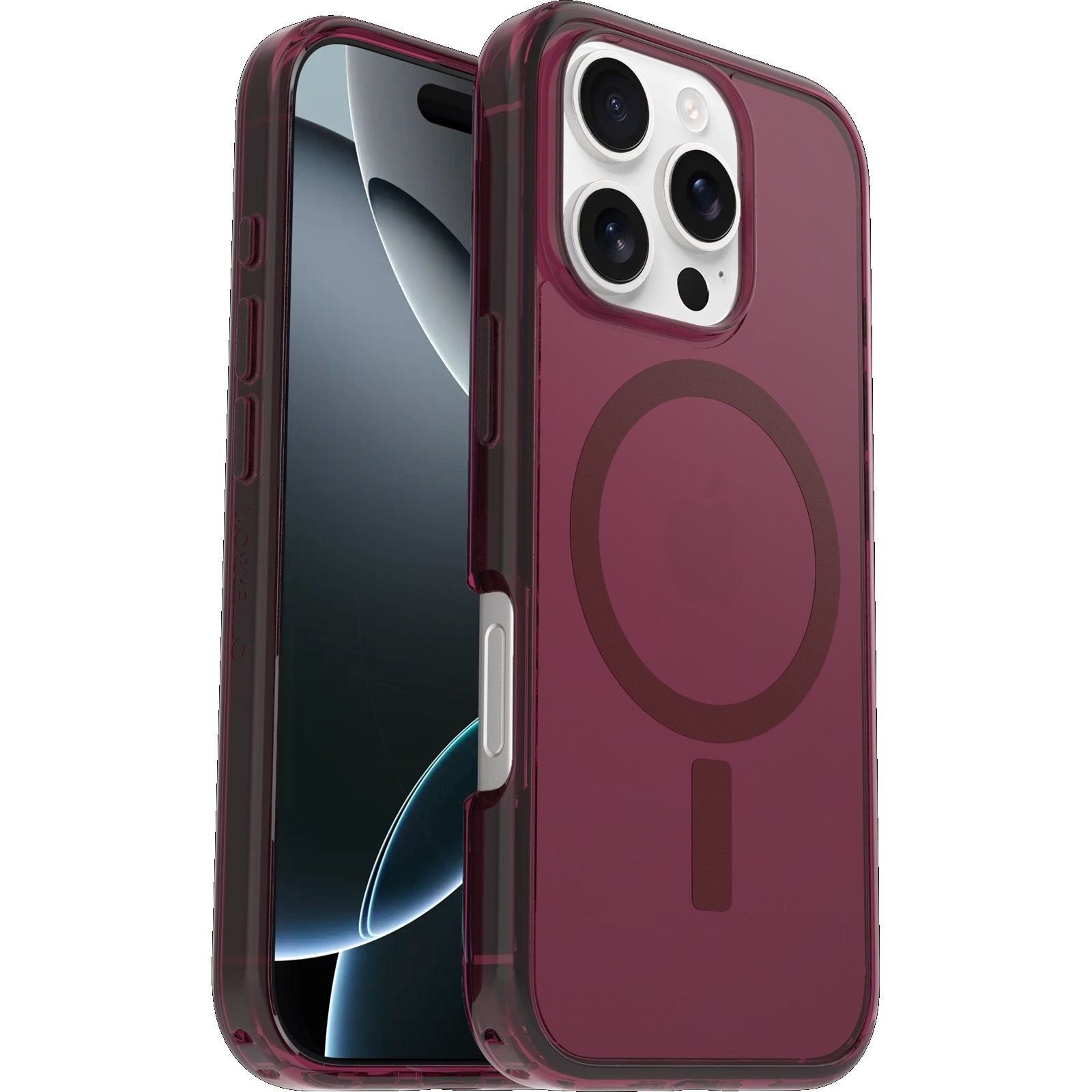 OtterBox Symmetry Clear MagSafe Case for Apple iPhone 16 Pro (6.3") - Foxberry Pink