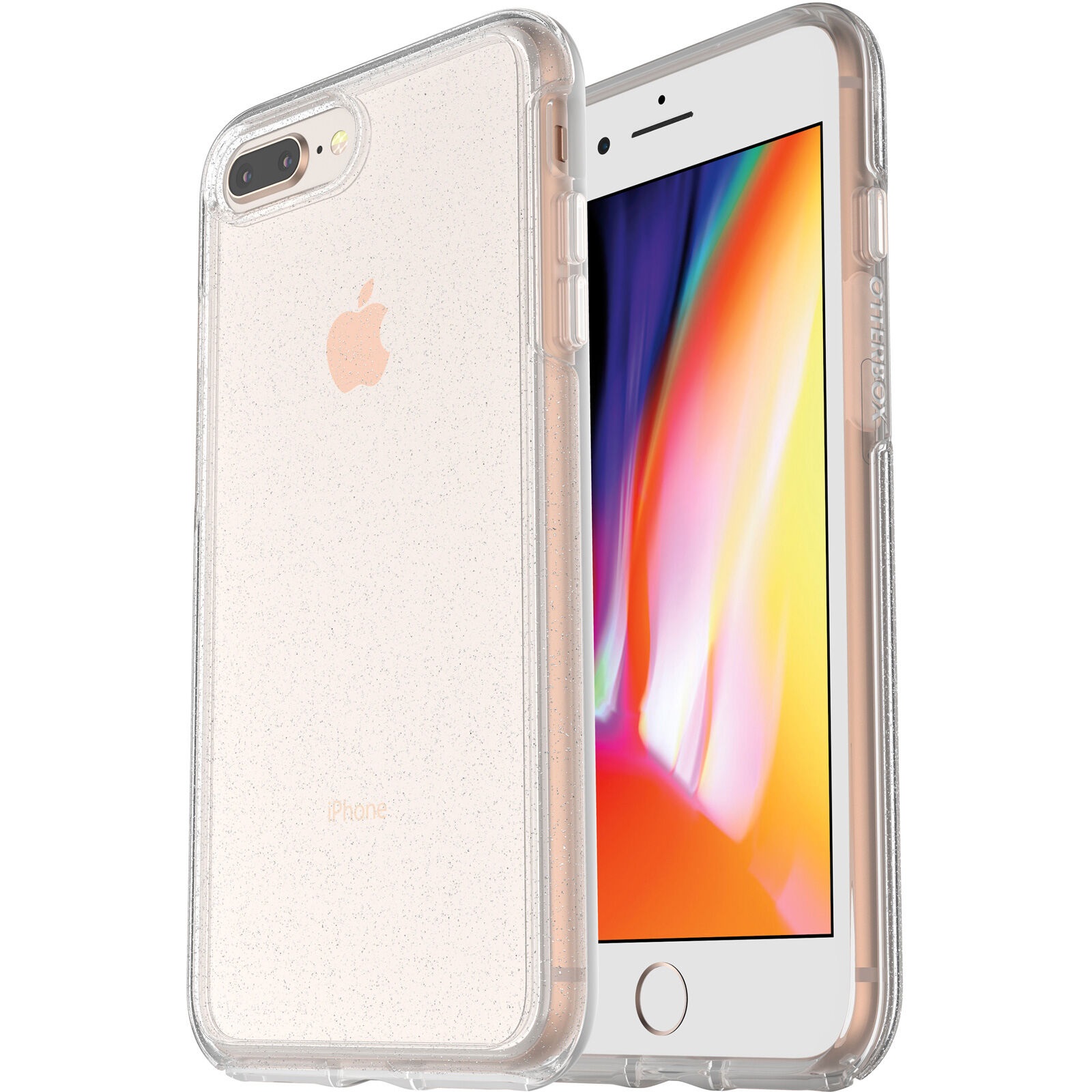 OtterBox Symmetry Clear Stardust Case for Apple iPhone 8 Plus / 7 Plus - Slim, Scratch-Resistant, DROP+ Military Grade Protection